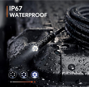 DEPSTECH Cámara endoscopio de 0.217 in con luz, cámara de inspección de boroscopio HD 1080P con pantalla de 4.3 pulgadas, cámara de serpiente impermeable IP67, cámara de cable semirrígido de 16.5 pies para tubería de pared automotriz, tarjeta de 32G