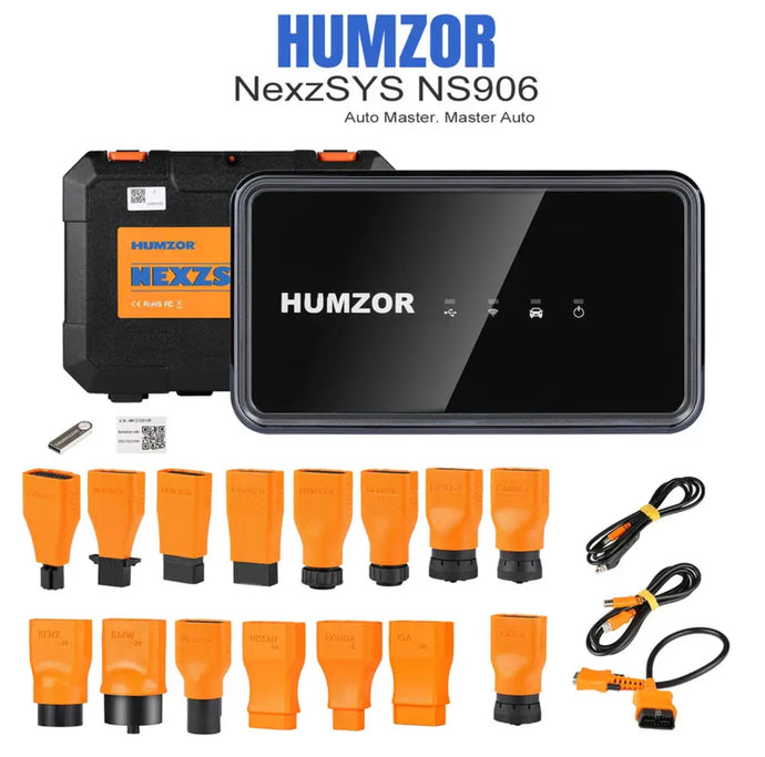 HUMZOR NexzSYS NS906 Herramientas de diagnóstico de automóviles y camiones Diagnóstico de todos los sistemas y reinicio de aceite, TPMS, EPB, DPF, SAS, codificación de inyectores