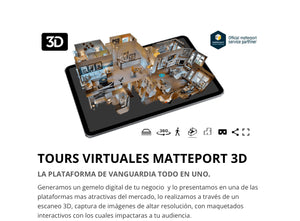 Tour Virtual 3D Matterport $1.50 Mt2