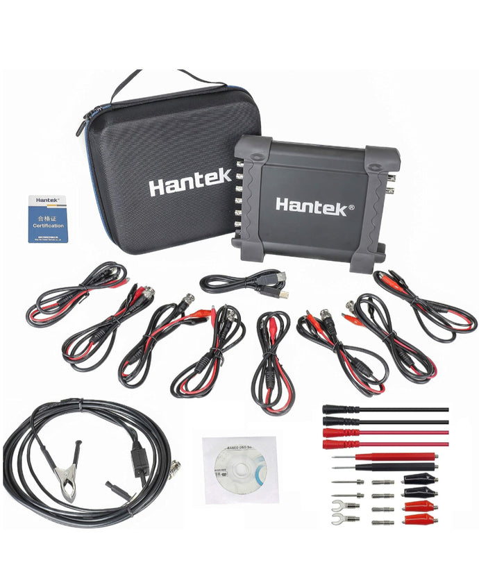 OSCILOSCOPIO DIGITAL HANTEK 1008C 8 CANALES USB 2,0 CH DIAGNÓSTICO
Este modelo es muy utilizado en los talleres de vehículos para la realización de diagnóstico automotriz por ser preciso.