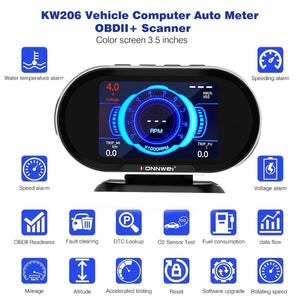 Medidor digital obd KONNWEI kw206