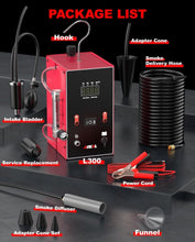 Load image into Gallery viewer, Bomba de aire integrada para máquina de humo Ancel L300, detector de fugas de vacío con medidor de presión digital, probador de diagnóstico de fugas de evap de sistema completo