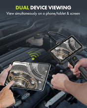 Cargar imagen en el visor de la galería, Anykit Cámara endoscopio con luz, endoscopio de doble lente 1080P, boroscopio de pantalla IPS de 6 pulgadas, cámara de inspección de serpiente de plomería con pantalla dividida, tarjeta de 32 GB,