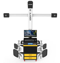 Cargar imagen en el visor de la galería, AUTOOL Máquina de alineación de ruedas 3D, sistema de alineación de neumáticos totalmente automático posicionador de ruedas, máquinas de alineación de ruedas para 99% de vehículos