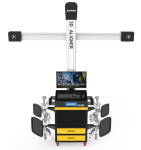 AUTOOL Máquina de alineación de ruedas 3D, sistema de alineación de neumáticos totalmente automático posicionador de ruedas, máquinas de alineación de ruedas para 99% de vehículos