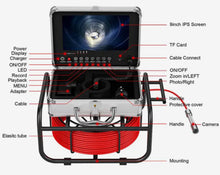 Load image into Gallery viewer, Cámara de inspección para alcantarillas 30 metros cable