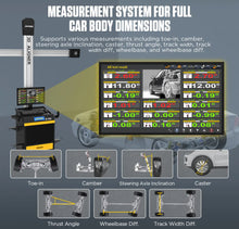 Cargar imagen en el visor de la galería, AUTOOL Máquina de alineación de ruedas 3D, sistema de alineación de neumáticos totalmente automático posicionador de ruedas, máquinas de alineación de ruedas para 99% de vehículos