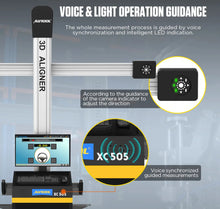Cargar imagen en el visor de la galería, AUTOOL Máquina de alineación de ruedas 3D, sistema de alineación de neumáticos totalmente automático posicionador de ruedas, máquinas de alineación de ruedas para 99% de vehículos