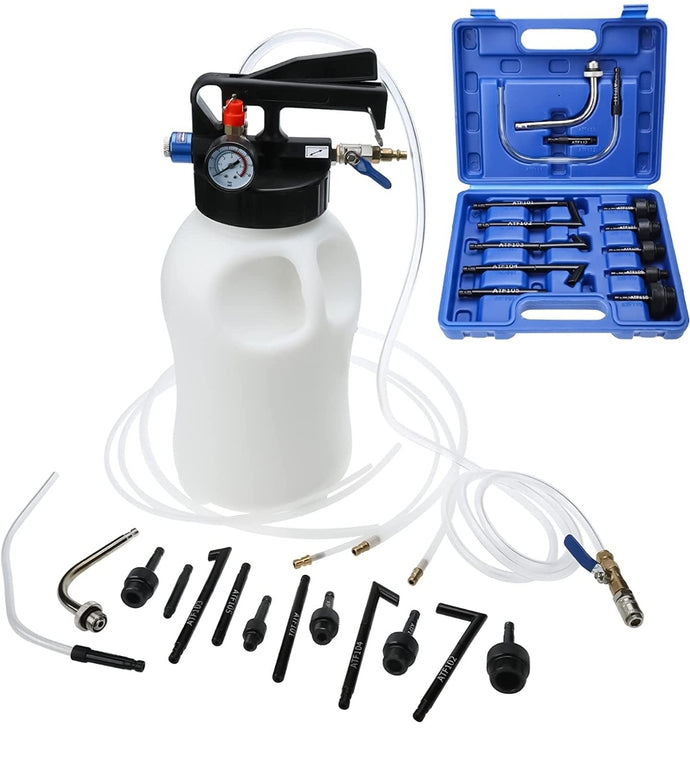 Kit de bomba extractora de aceite de aire neumático de 6 L, sistema de recambio ATF de transmisión automática de dos vías con 14 adaptadores ATF