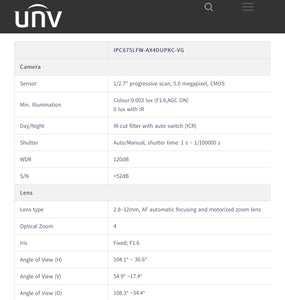 Camara ptz Uniview 5mp