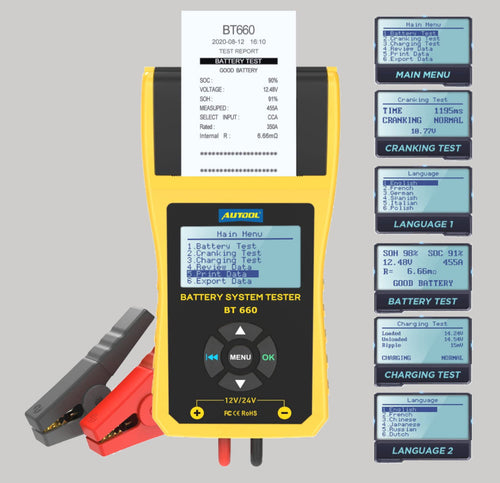 Tester para baterias automotriz bt660