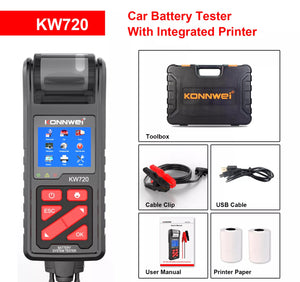 Kw720 Konnwei tester para baterias automotriz con impresor