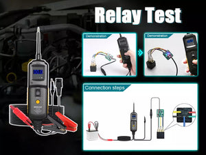 GT102, probador de circuito automotriz de 6 V 40 V CC para voltímetro, prueba de tierra, activación de componentes, localización corta, prueba de relé y prueba de inyector de combustible y limpieza