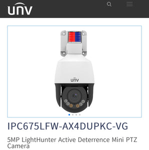 Camara ptz Uniview 5mp