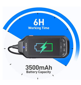 Boroscopio de pantalla IPS de 4.5 pulgadas, endoscopio de doble lente HD 1080P con pantalla dividida, cámara de inspección de 0.311 in con batería de 3500 mAh, cable de 16.5 pies