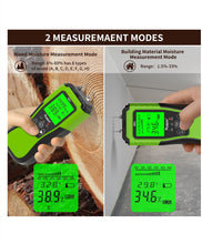 Cargar imagen en el visor de la galería, Huepar Medidor digital de humedad de madera, detector de fugas de agua tipo pin con 2 modos de medición, 8 tipos de probador de humedad de madera