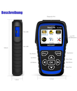 Herramienta de escaneo de camiones de servicio pesado NL102 Plus Escáner automático con calibración DPF/sensor/restablecimiento de aceite + motor de control para automóviles; lector de código 2 en 1 para camiones y automóviles (versión actualizada)