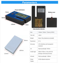 Cargar imagen en el visor de la galería, LS162A - Medidor de transmisión para ventana, medidor de tinta, filtro de cristal, portátil, visible, para parabrisas VL 550 nm UV 365 nm IR 1400 nm