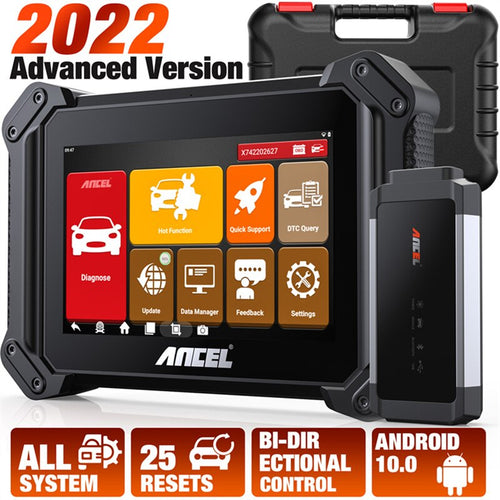 ANCEL V6 Pro Herramienta de escaneo bidireccional, herramienta de diagnóstico OBD2 más reciente 2022, programador de llavero, lector de códigos de automóvil para todos los vehículos, más de 15 servicios ABS purgado/TPMS/EPB/IMMO/DPF/SAS/batería/engranaje