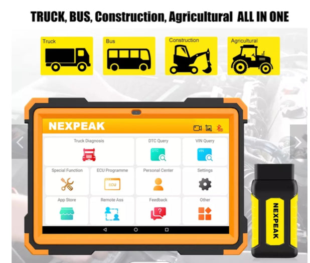 Nexpeak k2 scanner heavy truck