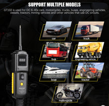 Cargar imagen en el visor de la galería, GT102, probador de circuito automotriz de 6 V 40 V CC para voltímetro, prueba de tierra, activación de componentes, localización corta, prueba de relé y prueba de inyector de combustible y limpieza