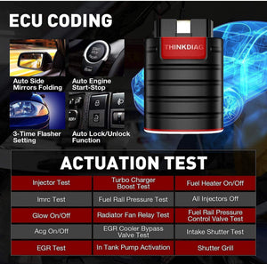 Thinkdiag OBD2 Scanner Bluetooth, herramienta de escaneo bidireccional para todos los sistemas,