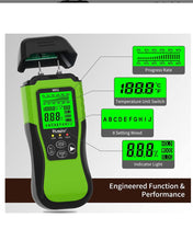 Cargar imagen en el visor de la galería, Huepar Medidor digital de humedad de madera, detector de fugas de agua tipo pin con 2 modos de medición, 8 tipos de probador de humedad de madera