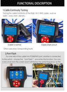 Probador multifuncional cable POE