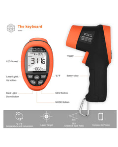 Termómetro industrial con bluetooth