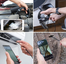 Cargar imagen en el visor de la galería, Endoscopio inalámbrico, para inspección automotriz, cámara de serpiente HD de 1080p con luz, cámara de inspección impermeable flexible para iPhone, Android y tableta, 4.92 pies